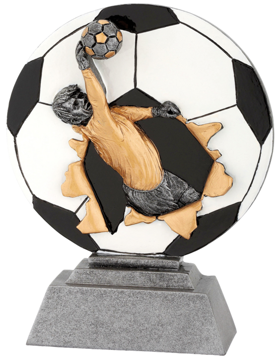 3D Futbola Statuete "Vārtsargs Darbībā"